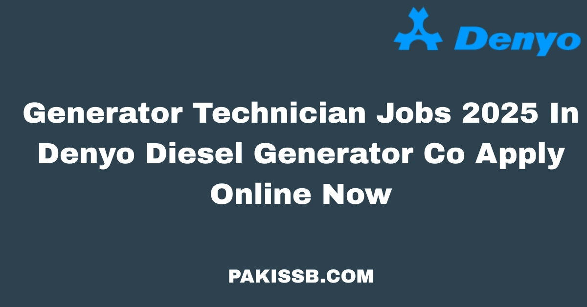 Generator Technician Jobs 2025 In Denyo Diesel Generator Co